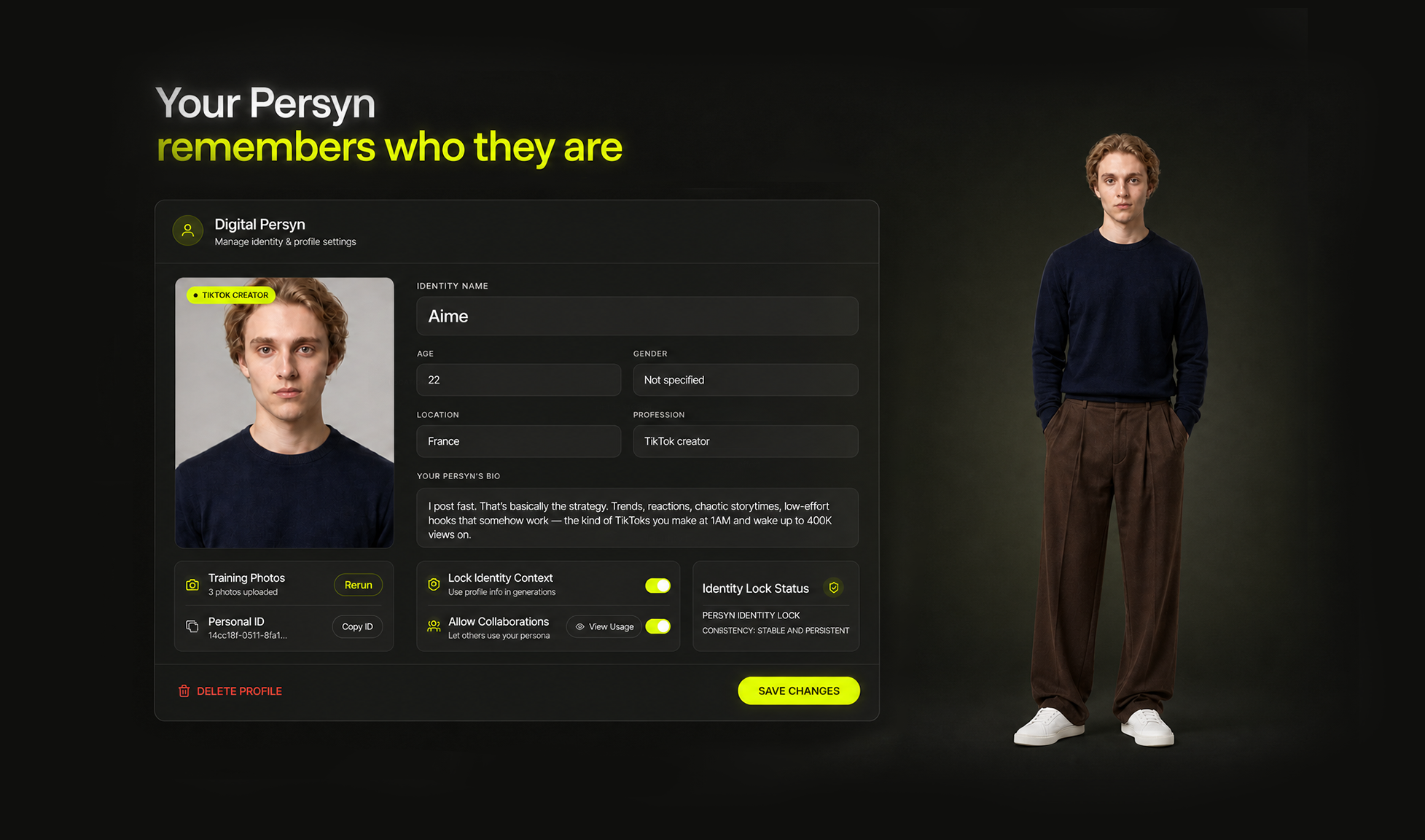 Your AI Creator. Infinite Content. | Persyn